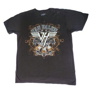 Van Halen T-shirt Large Bold graphic Brown Short Sleeves 100% Cotton